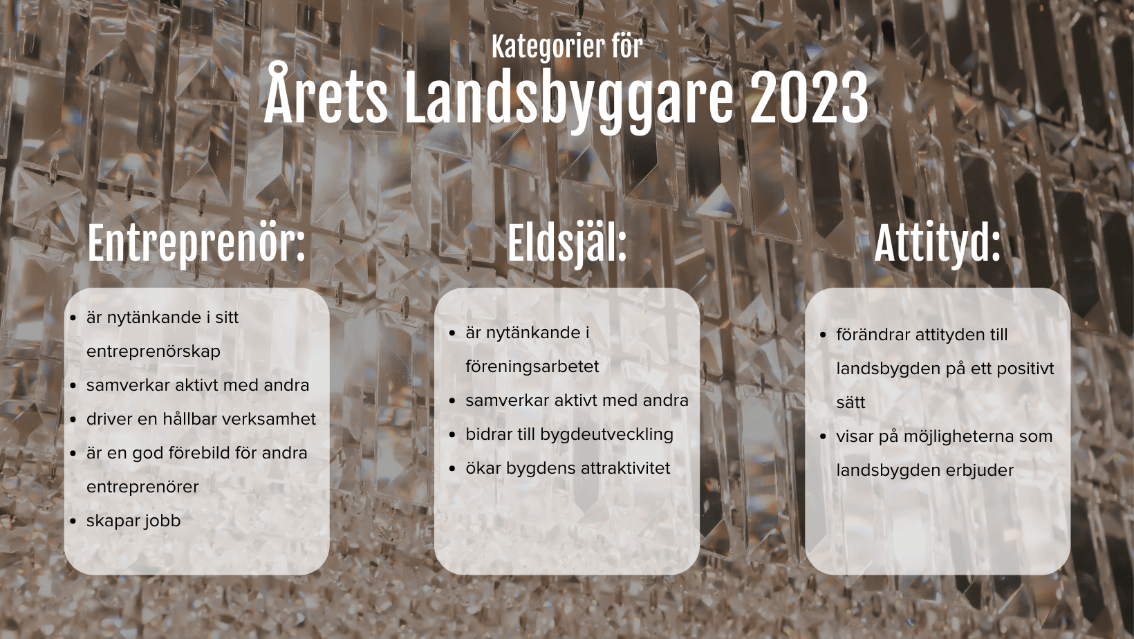 Kriterier Årets Landsbyggare