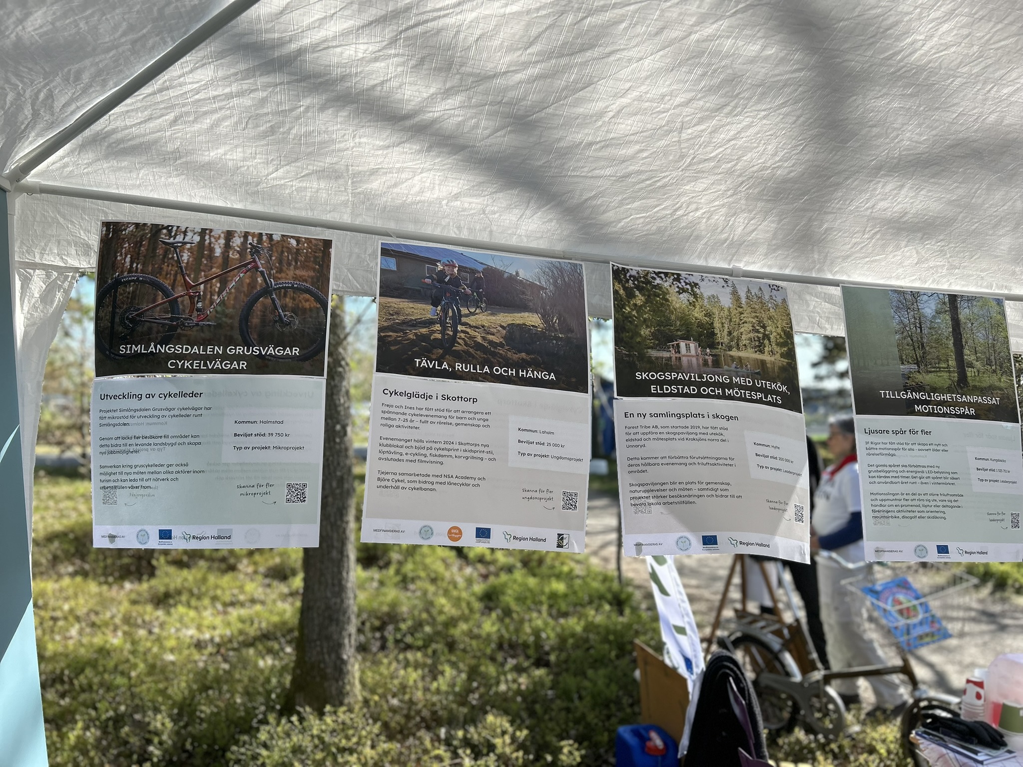 Utställning med projekt som fått stöd via Lokalt Ledd Utveckling Halland på Kungsbacka Outdoor Festival 2025 Kungsbacka Outdoor Festival Utställning
